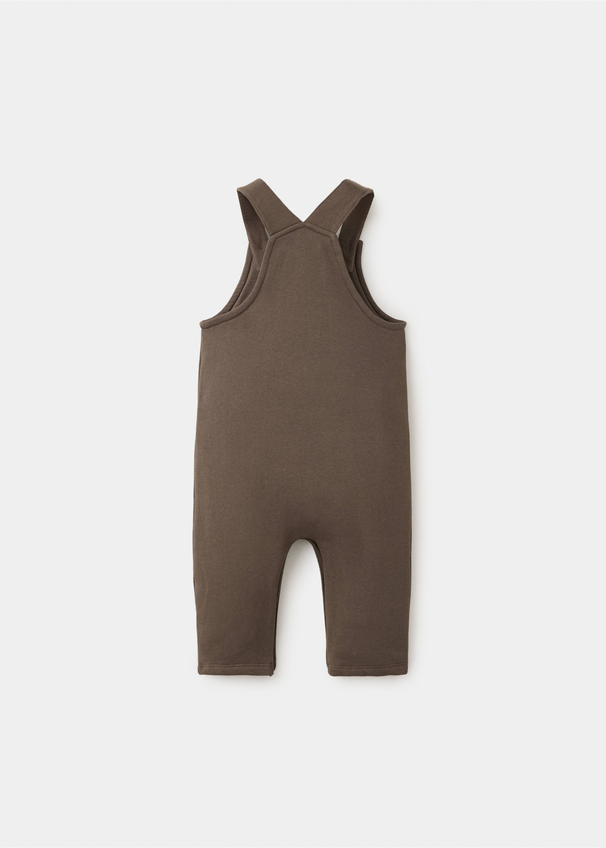 Dark brown children's dungarees, back view, Chocolate. Ref: 37067925-00.