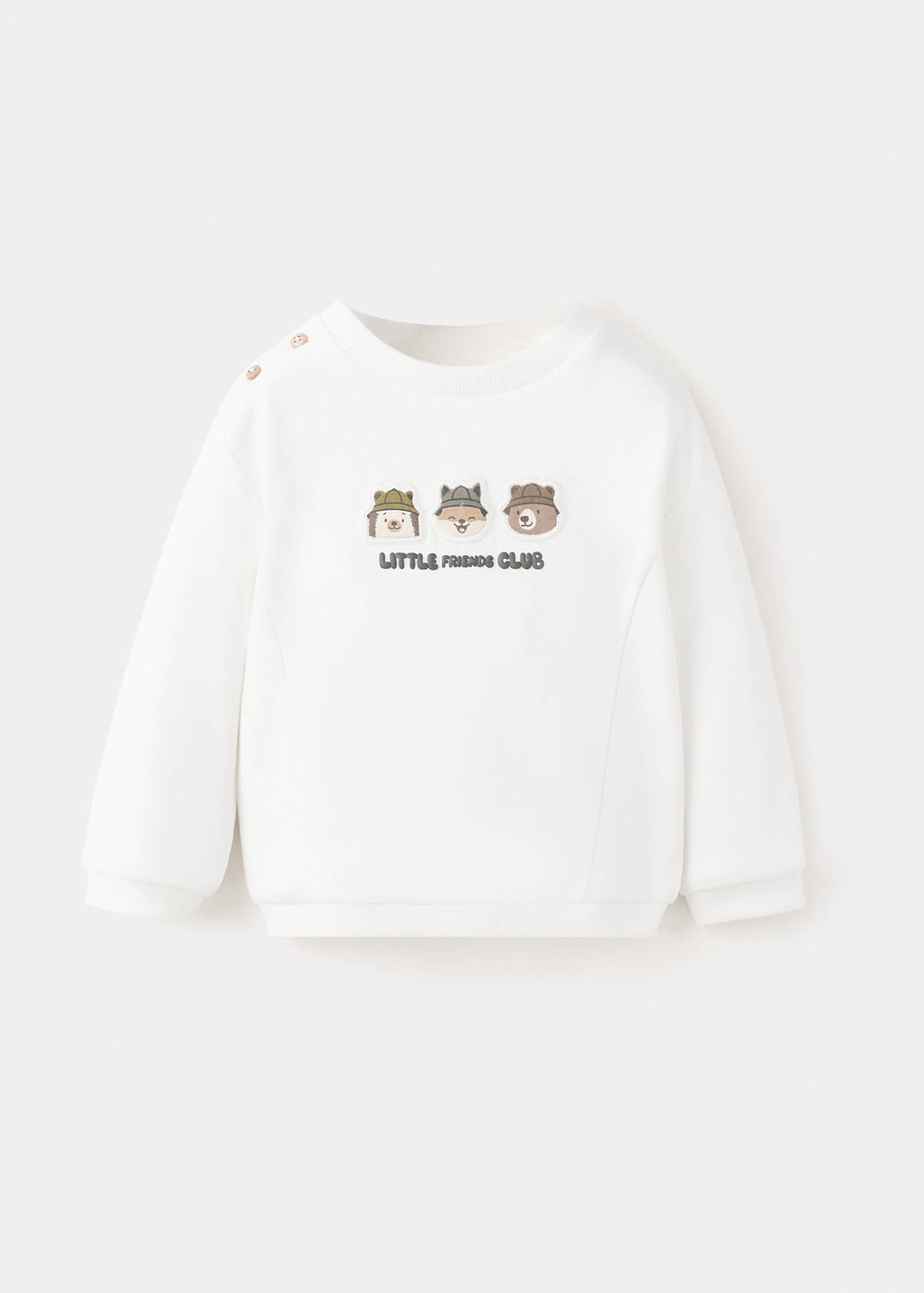 Cotton sweatshirt with print detail