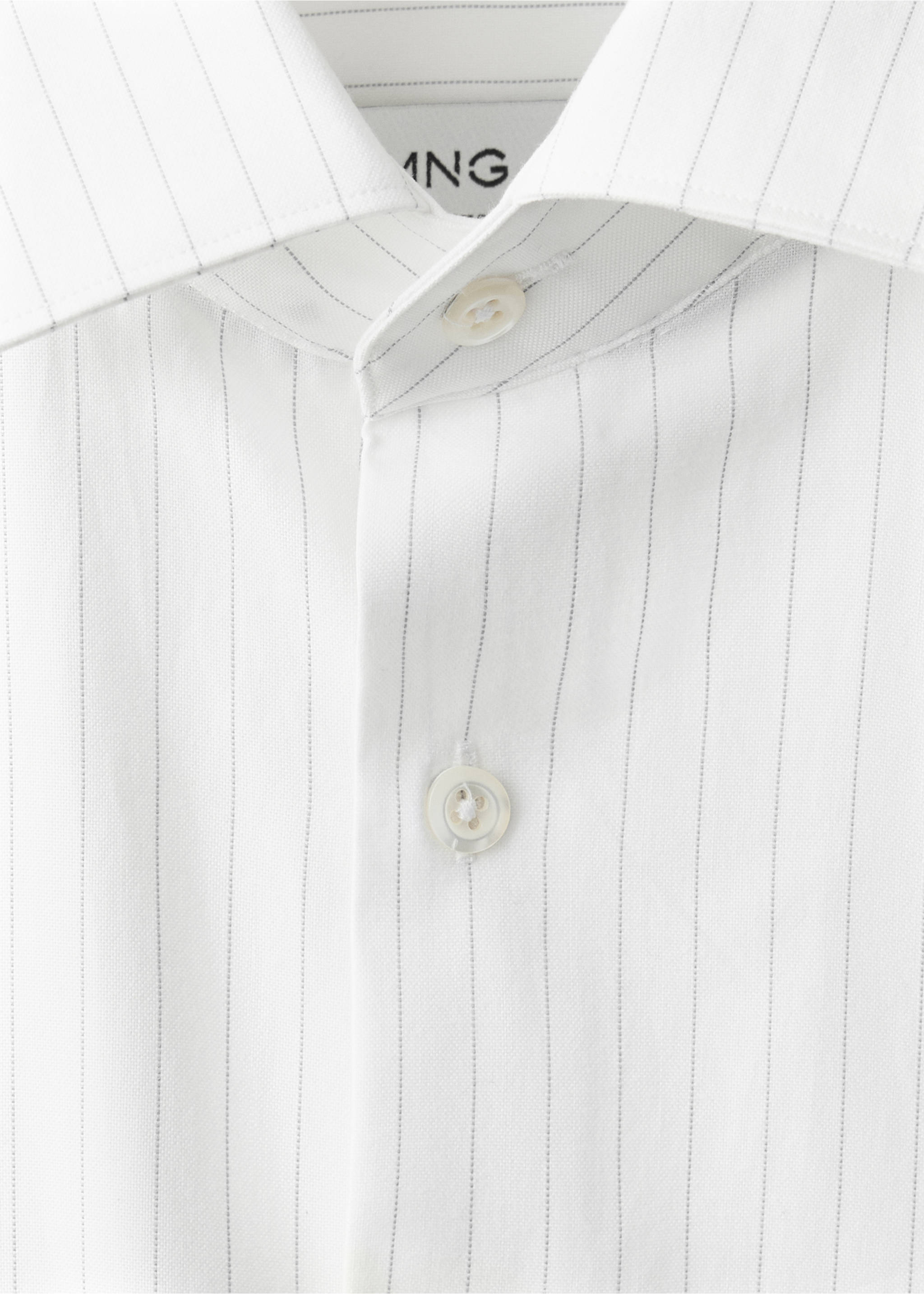 Chemise 100 % coton slim-fit - Détail de l'article 8, Gris. Ref: 37067938-00.