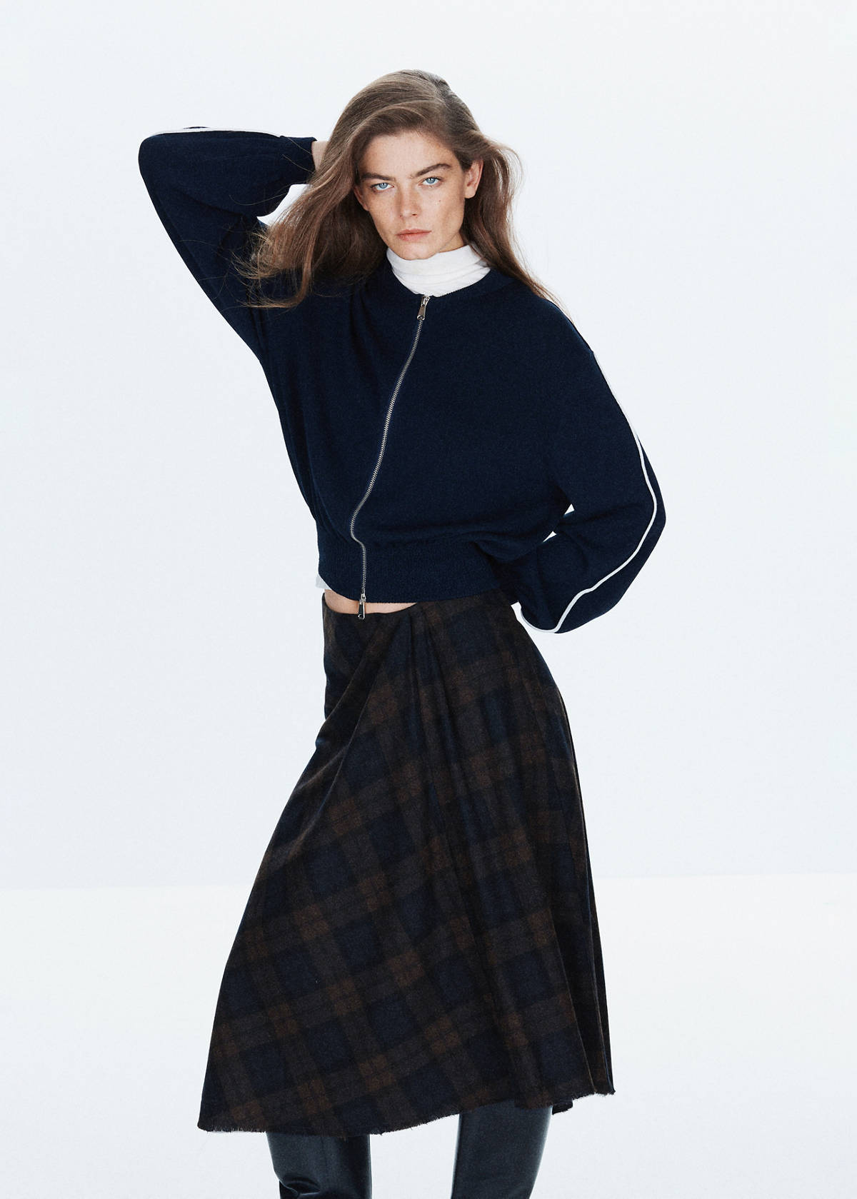 Wool boots skirt — Navy