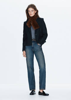 Peplum blazer with pockets — Dark Navy 2