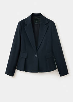 Peplum blazer with pockets — Dark Navy 6