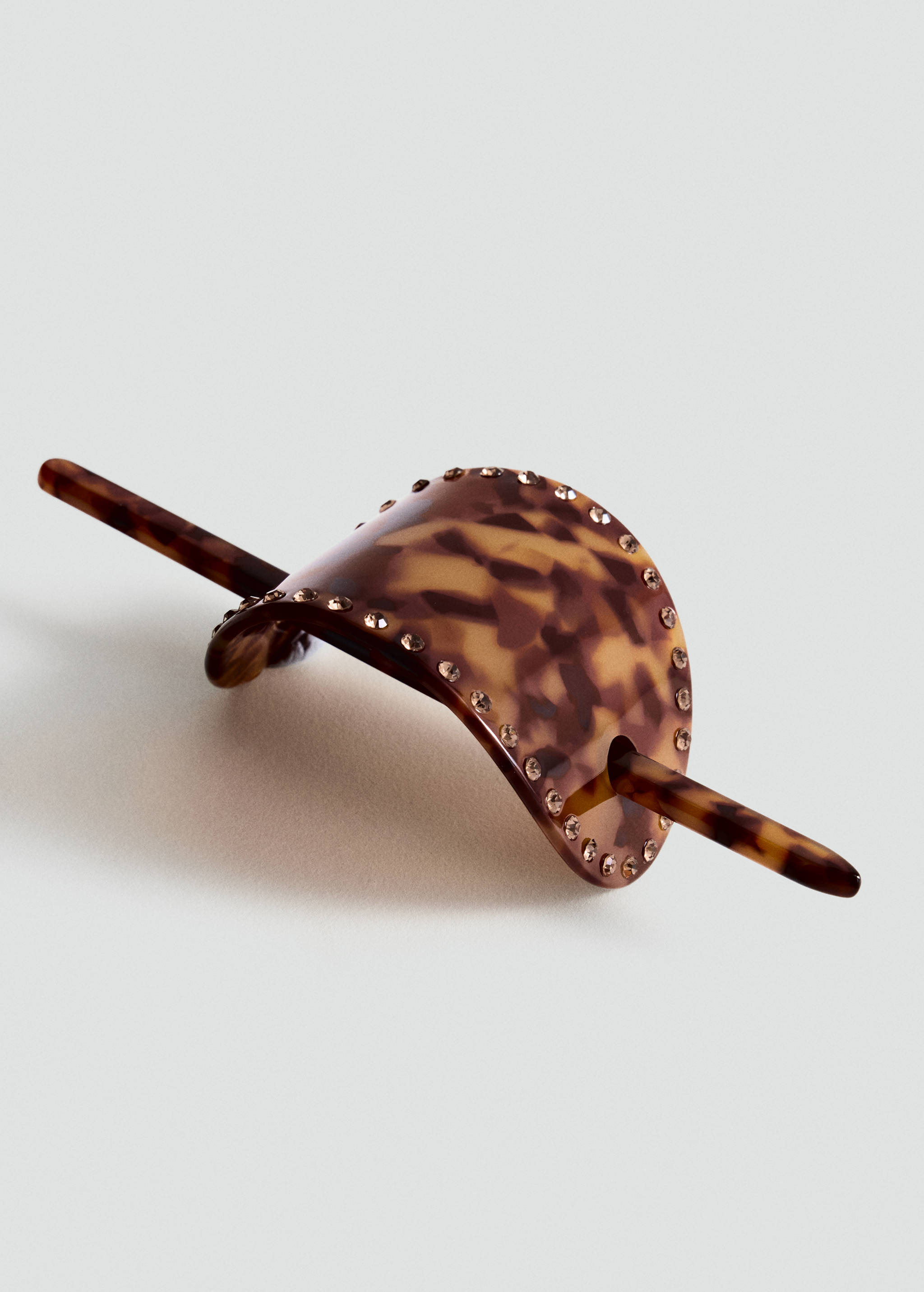 Tortoiseshell hair barrette - Medium plane