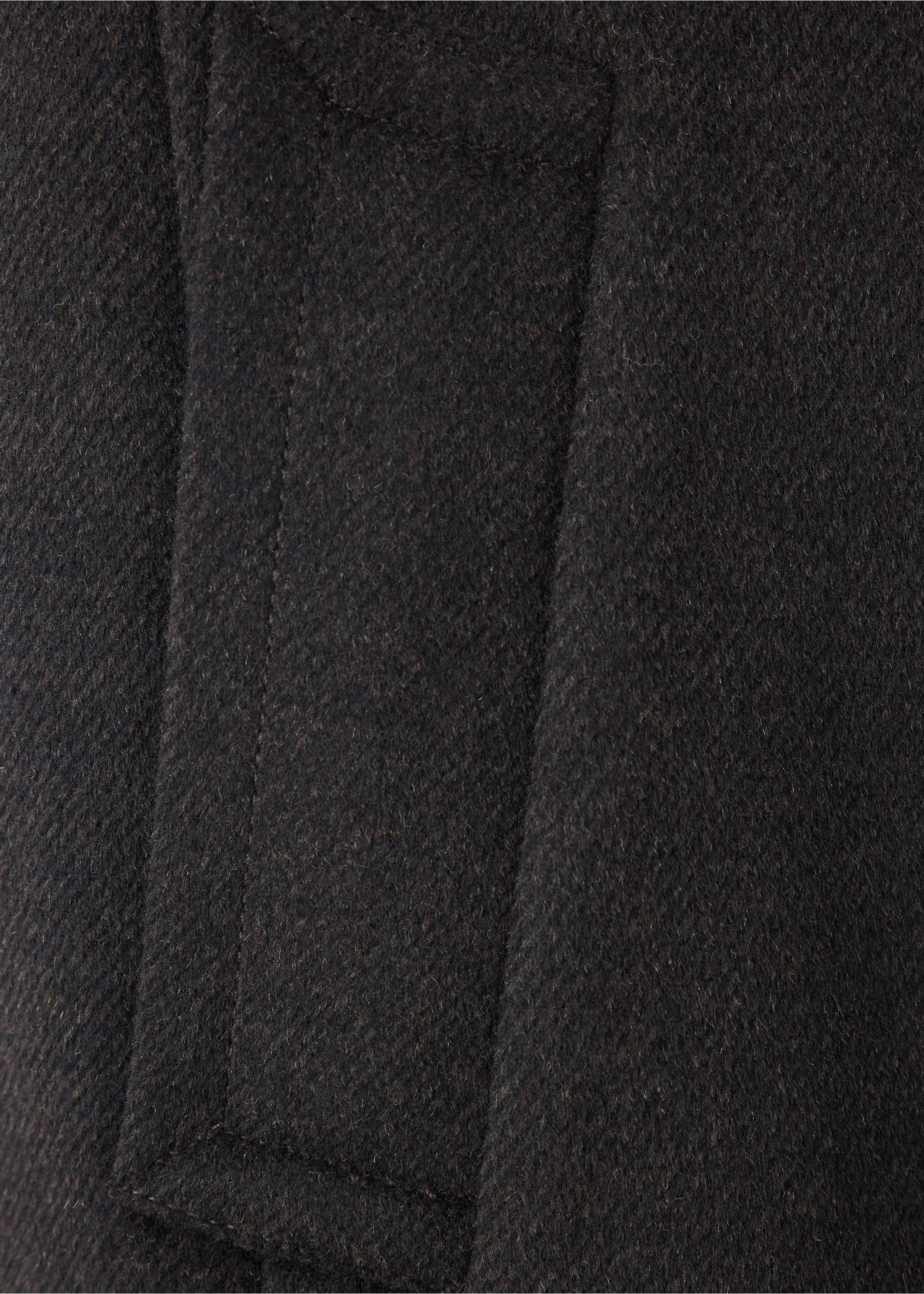 Wool funnel neck coat - Details of the article 0, Chocolate. Ref: 37068273-00.