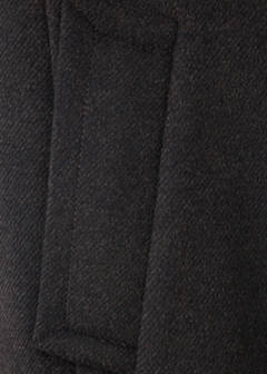 Wool blend coat with funnel neck — Chocolate 7