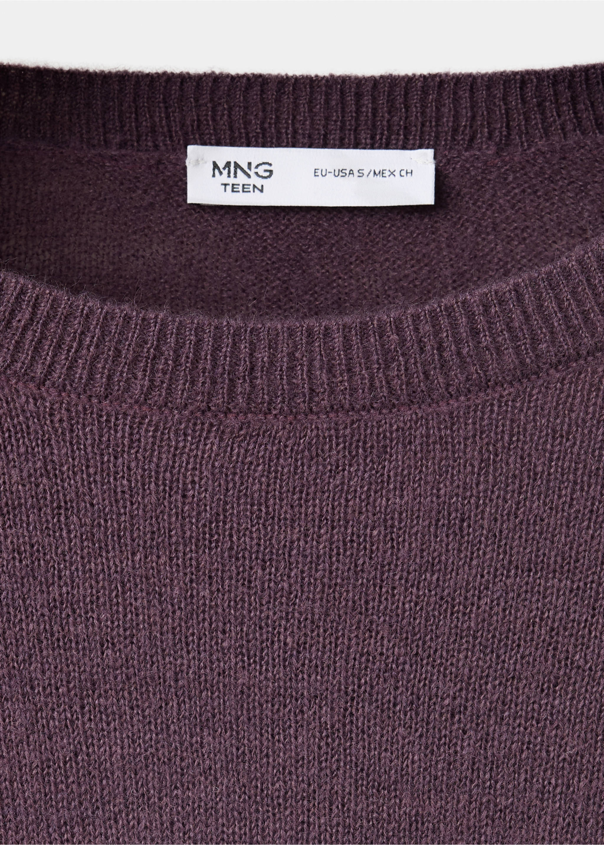 Pullover mit Rüschendetail - Detail des Artikels 8, Purpur. Ref: 37068275-00.