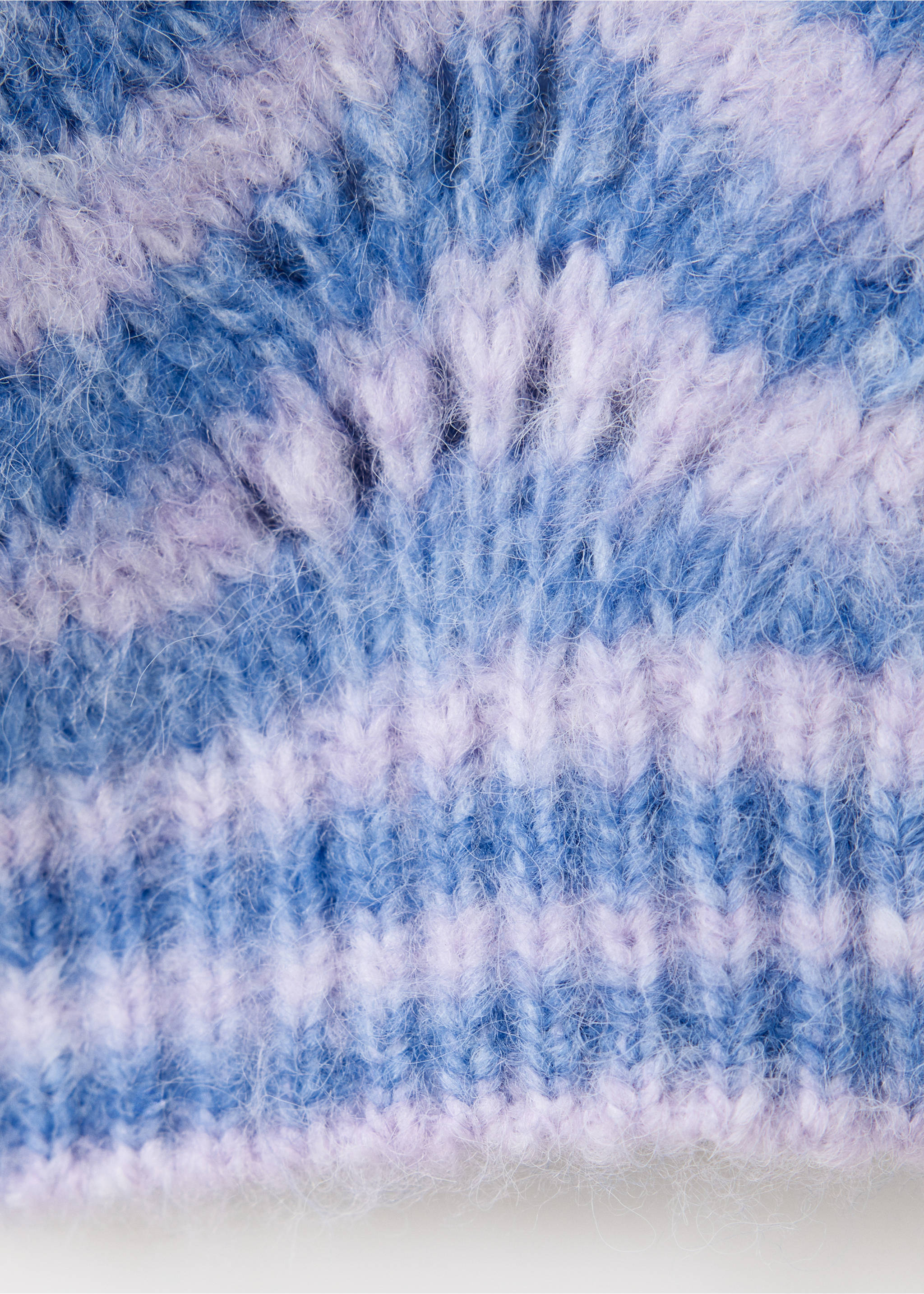 Mehrfarbige Strick-Cardigan mit Lochmuster - Detail des Artikels 0, Lila. Ref: 37068286-00.