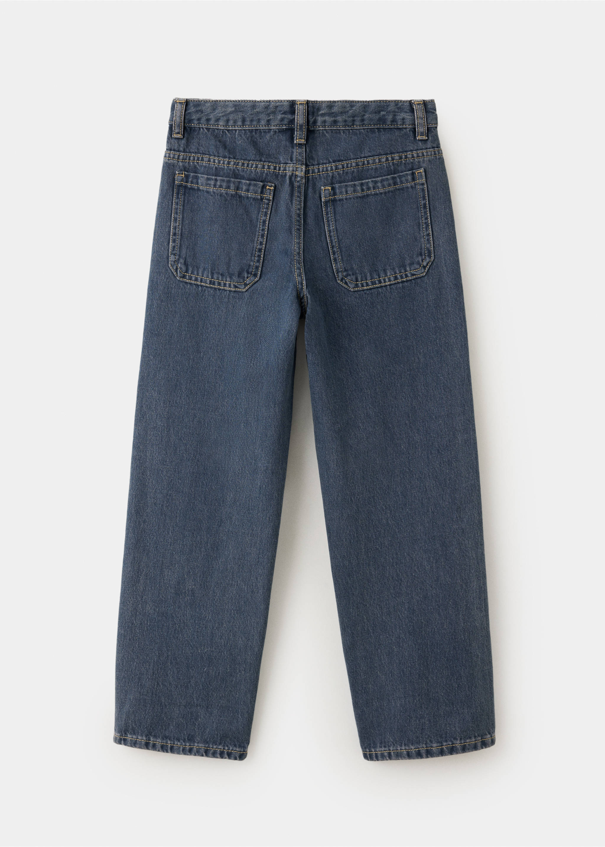 Jean coupe droite - Verso de l’article, Bleu moyen vintage. Ref: 37068634-00.
