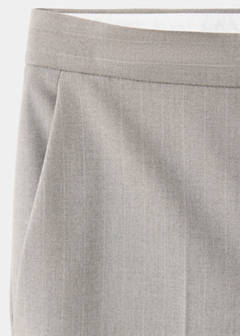 Striped straight suit trousers — Medium Brown 2