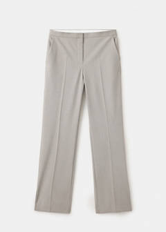 Striped straight suit trousers — Medium Brown 1