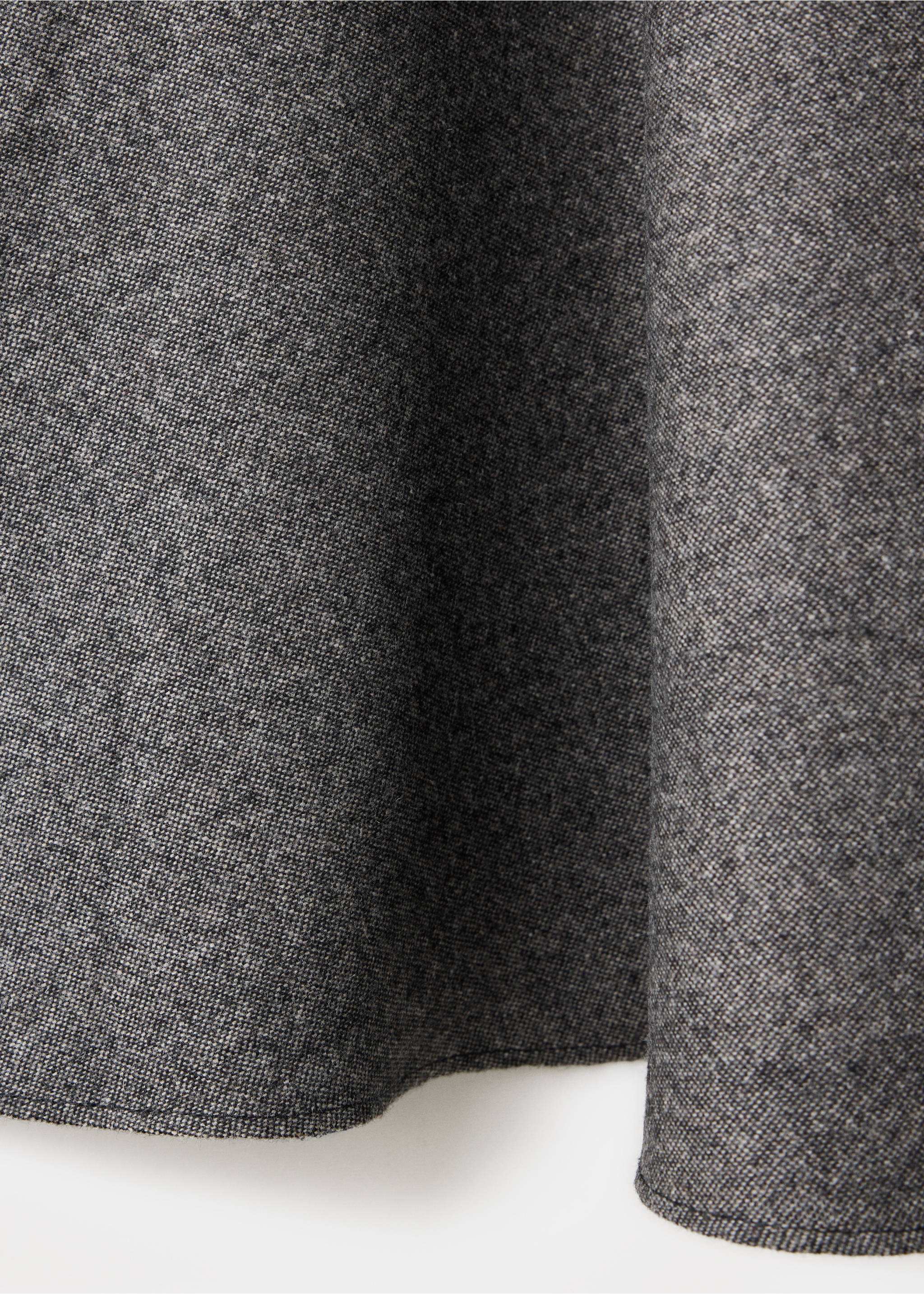 Grey textured fabric detail of a skirt, Black. Ref: 37068640-00.