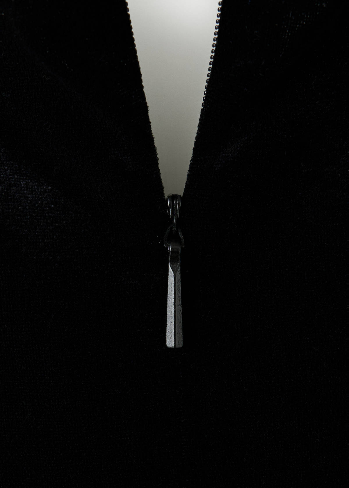 V-neck velvet jumpsuit — Black