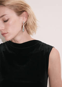 Velvet short dress — Black 4