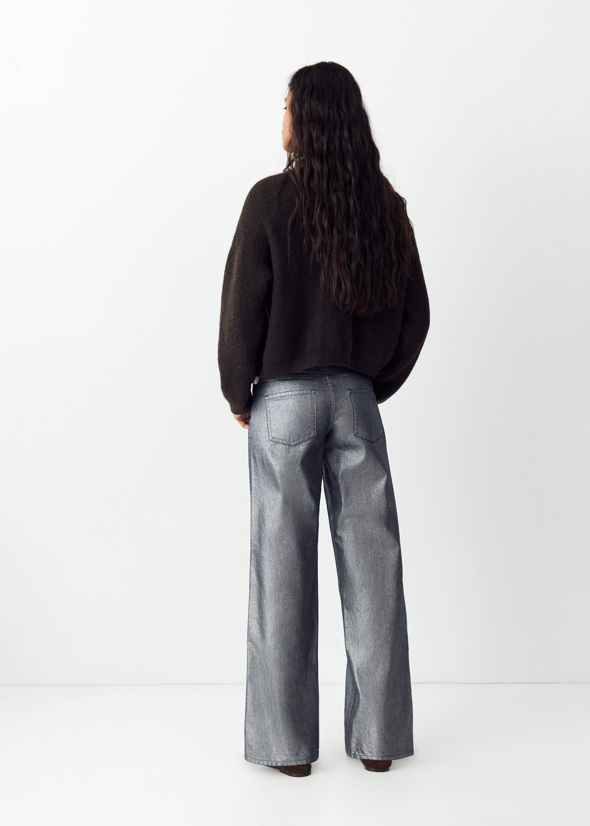 Jean wide leg métallisé - Verso de l’article