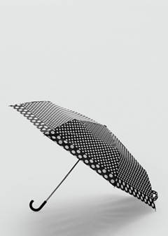 Polka-dot print umbrella — Black 2