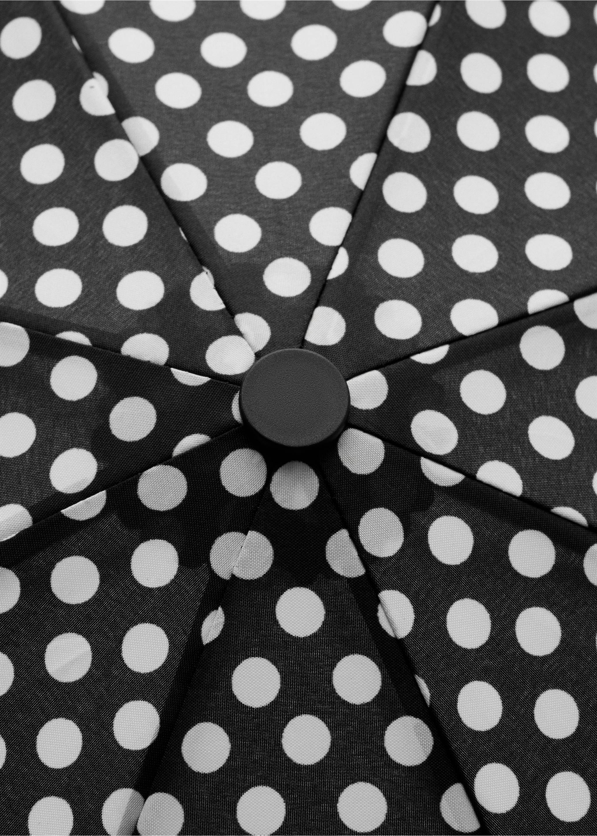 Зонт с принтом в горошек - Деталь изделия 1, Черный. Ref: 37071326-00.