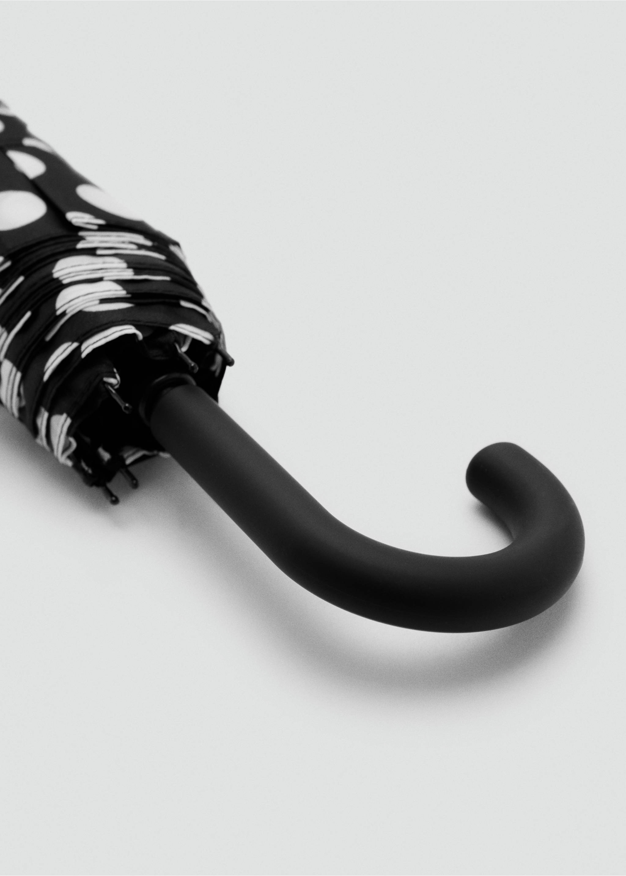 Зонт с принтом в горошек - Деталь изделия 2, Черный. Ref: 37071326-00.