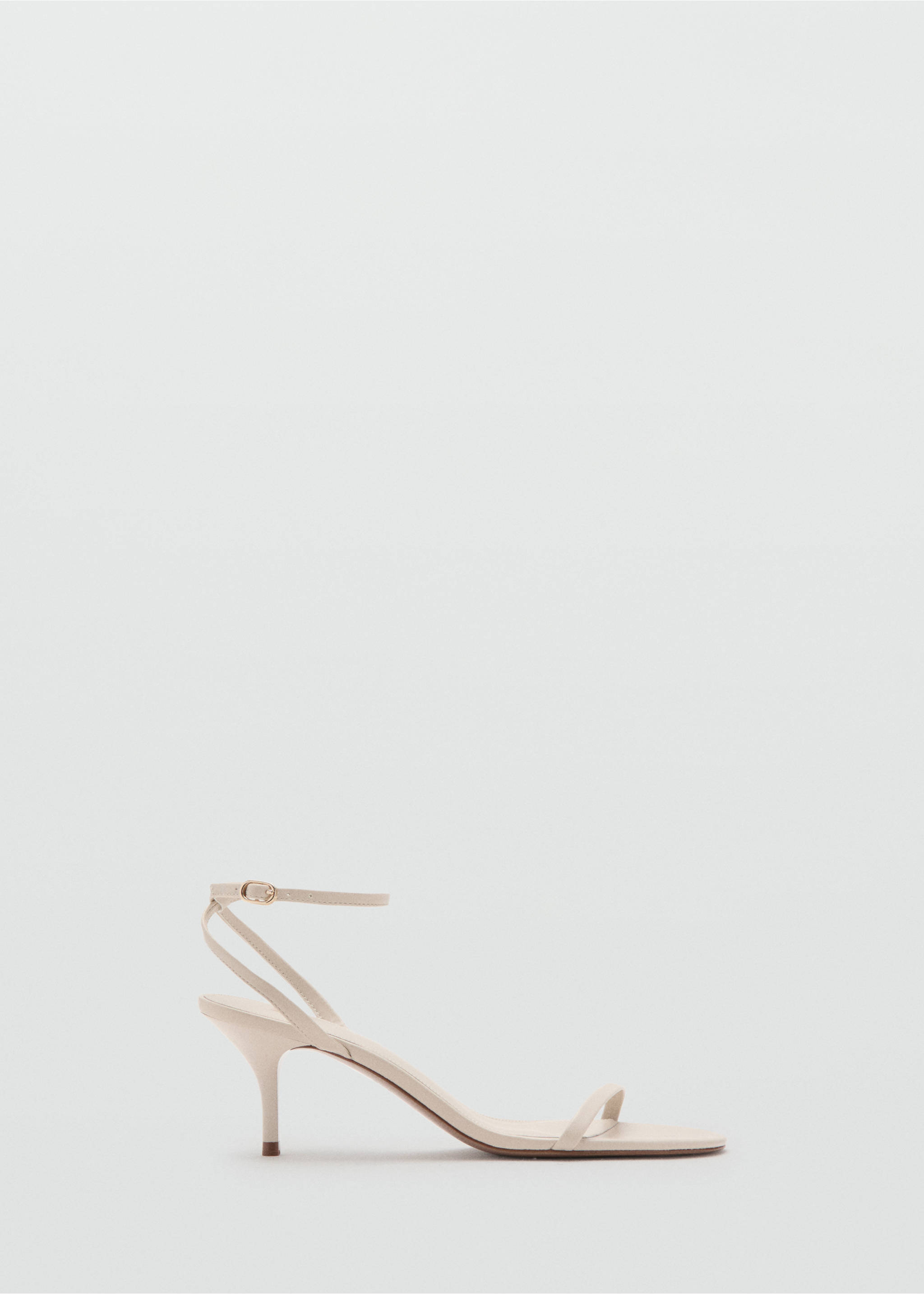 Strappy heeled sandals - Article without model, Ecru. Ref: 37071327-00.