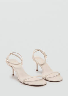 Strappy heeled sandals — Ecru 2