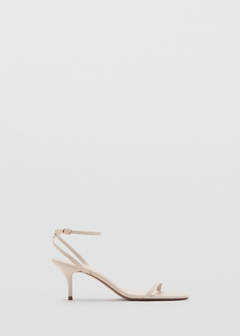 Strappy heeled sandals — Ecru 1