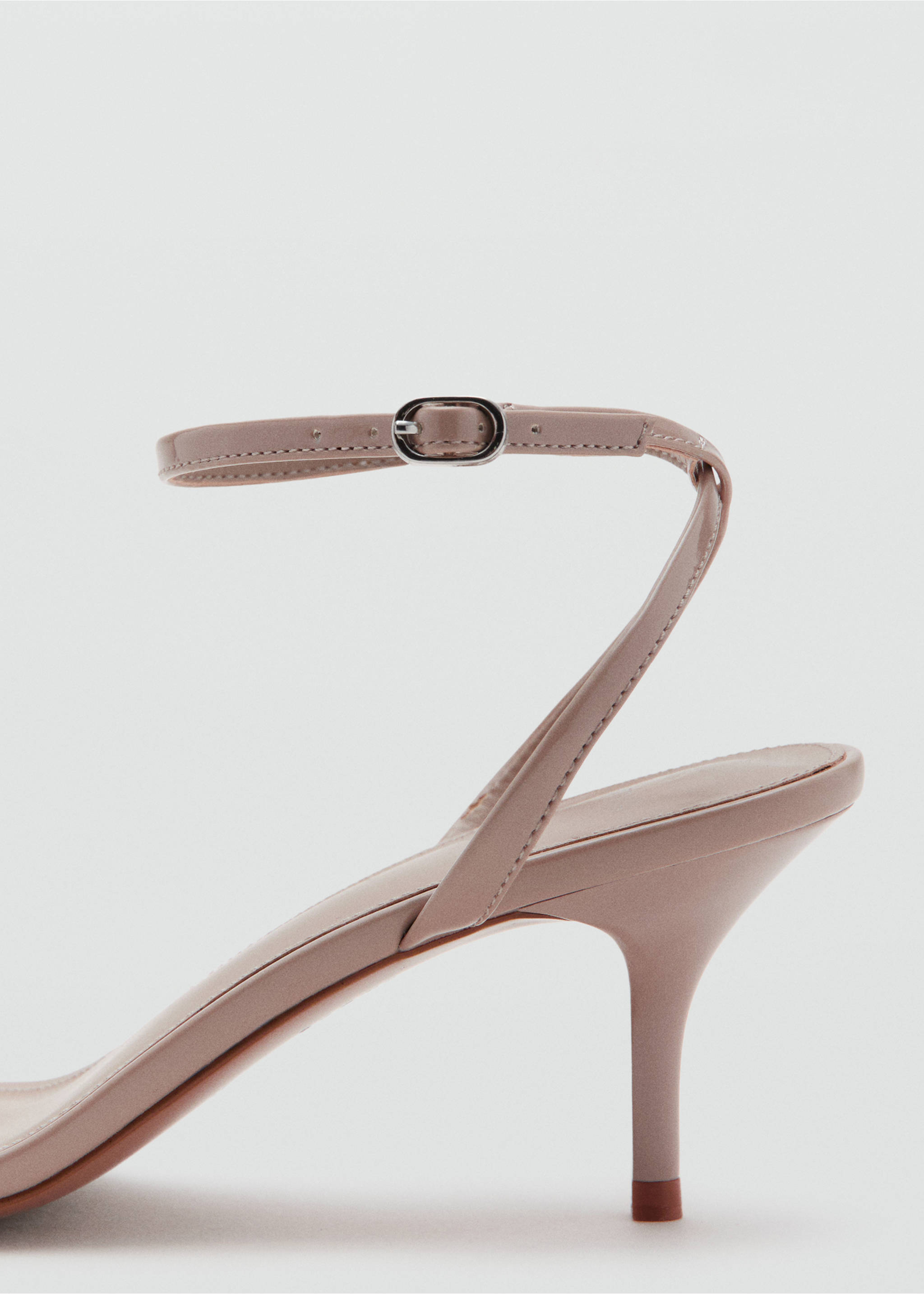 Strappy heeled sandals - Details of the article 1, Nude. Ref: 37071327-00.