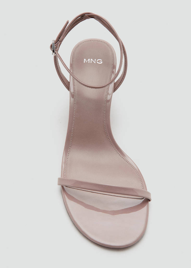 Strappy heeled sandals — Nude