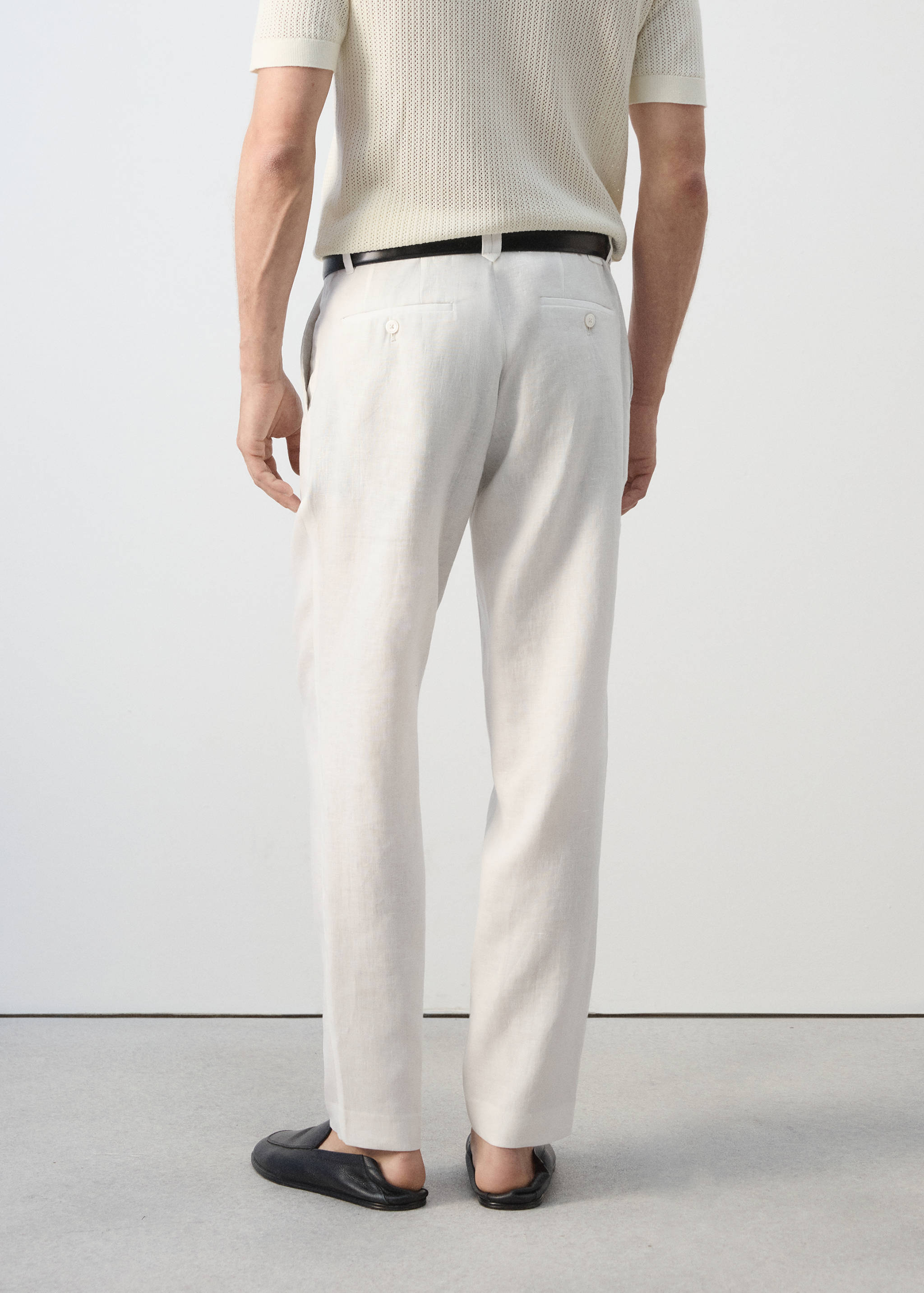 Pantalon 100 % lin slim fit - Verso de l’article