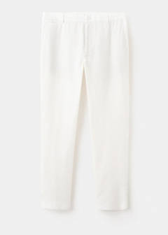 Slim-fit 100% linen trousers — Off White 7