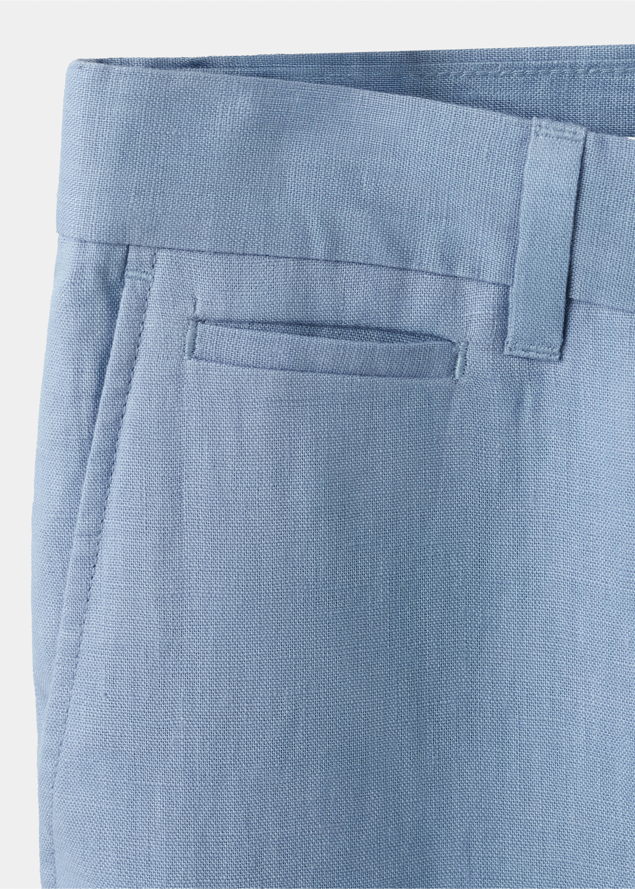 Pantalon 100 % lin slim fit - Détail de l'article 0, Bleu ciel. Ref: 37071330-00.