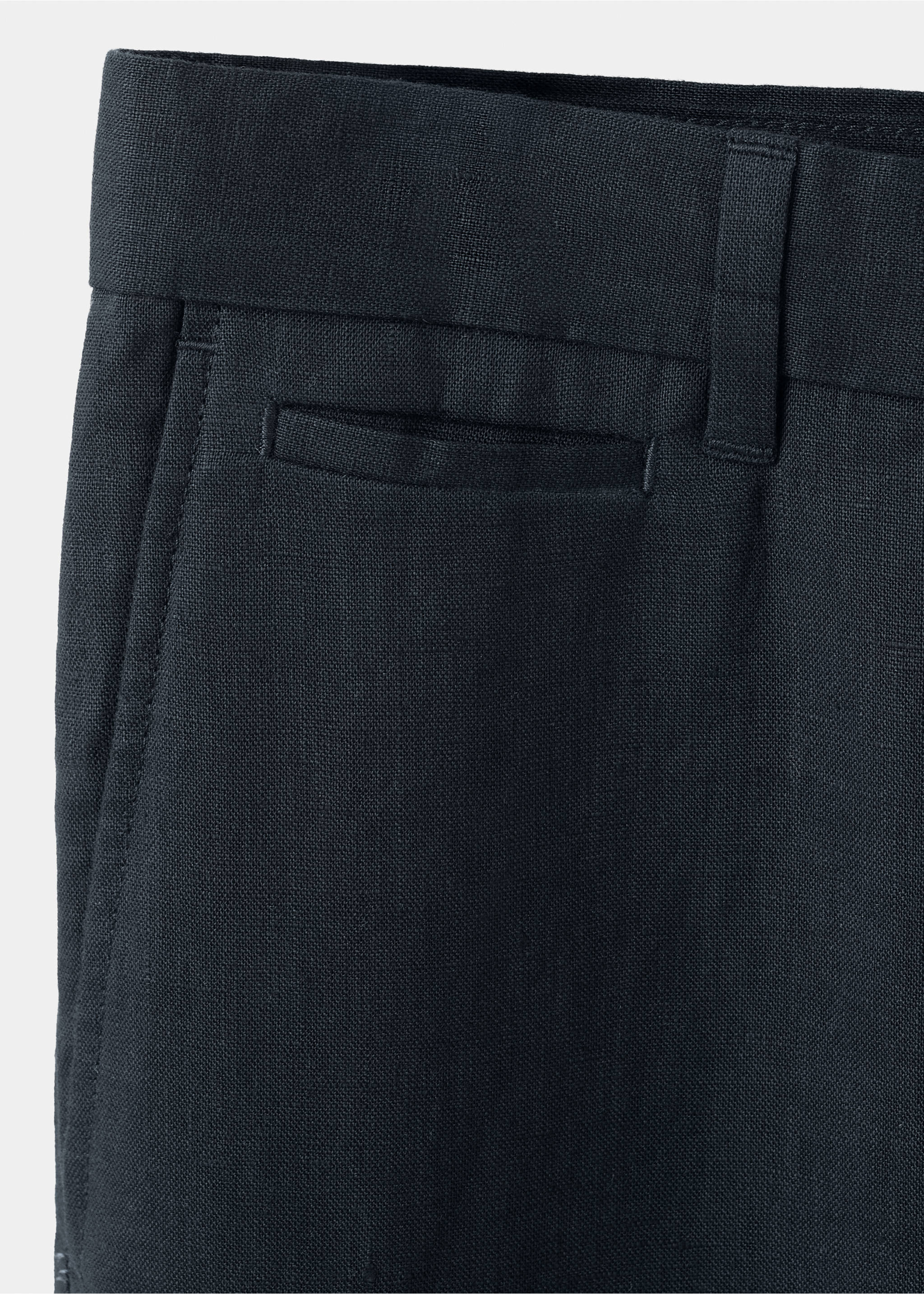 Pantalon 100 % lin slim fit - Détail de l'article 0, Bleu marine. Ref: 37071330-00.