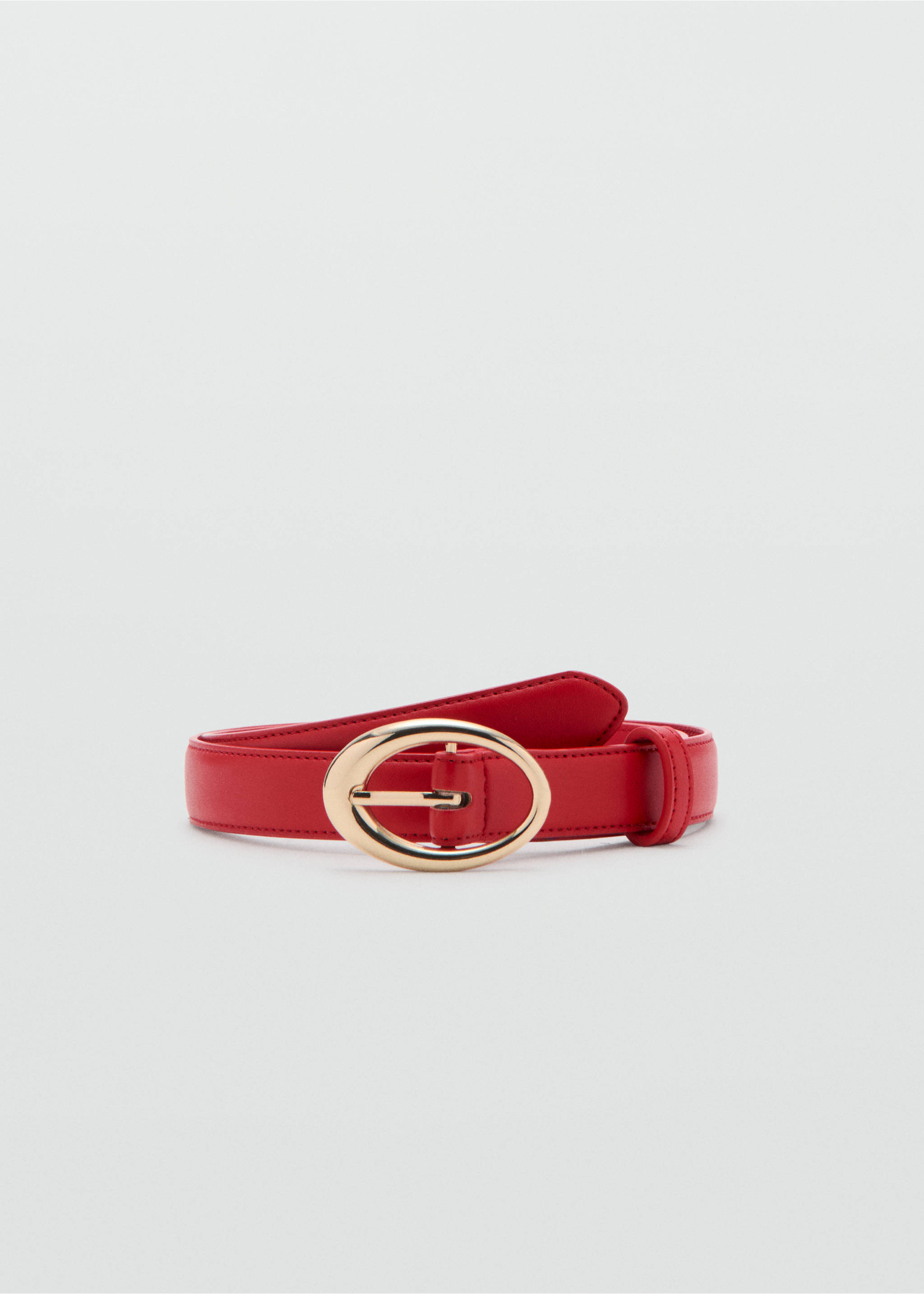Oval buckle belt - Article without model, Red. Ref: 37071331-00.