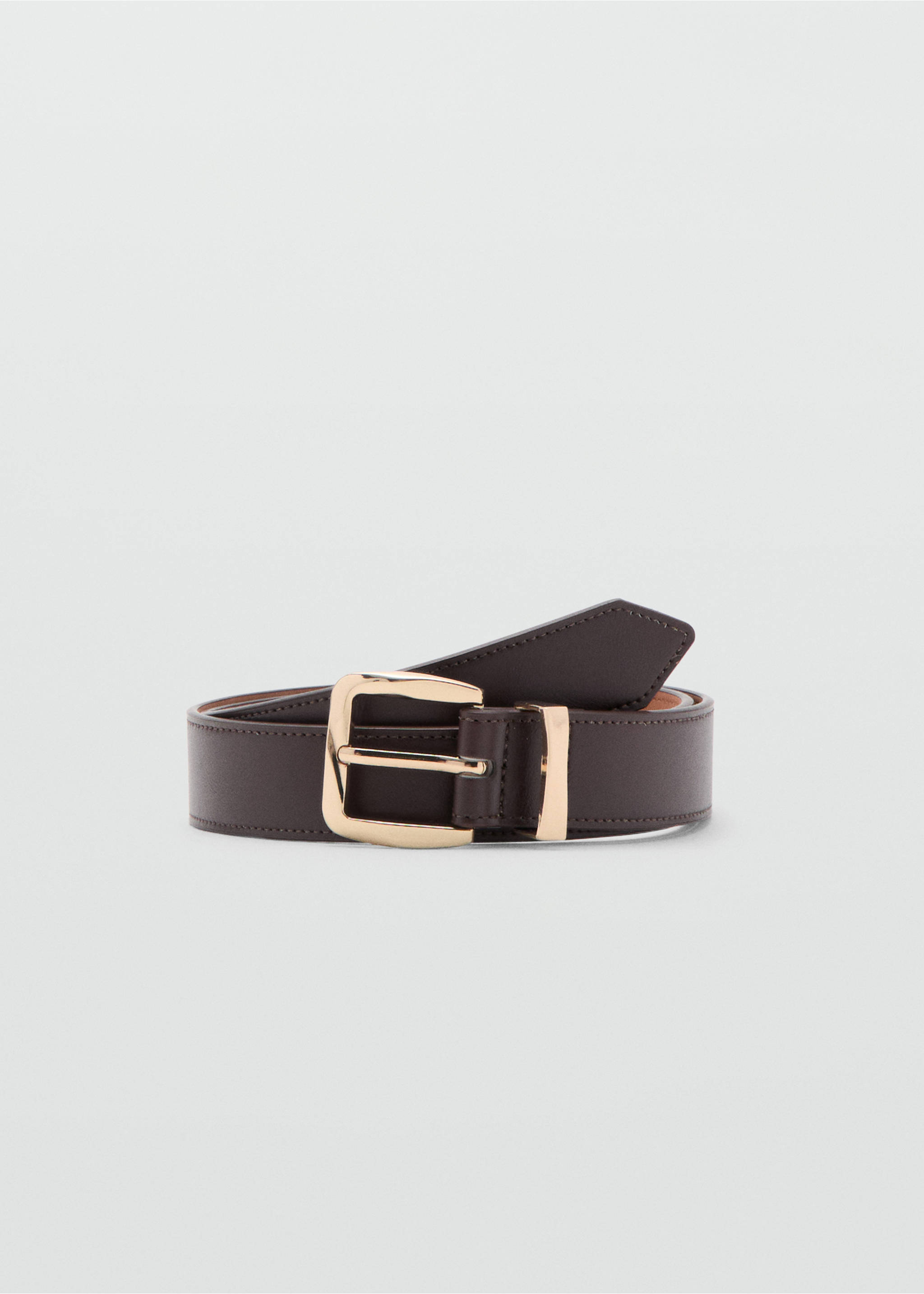 Embossed buckle belt - Article without model, Chocolate. Ref: 37071332-00.