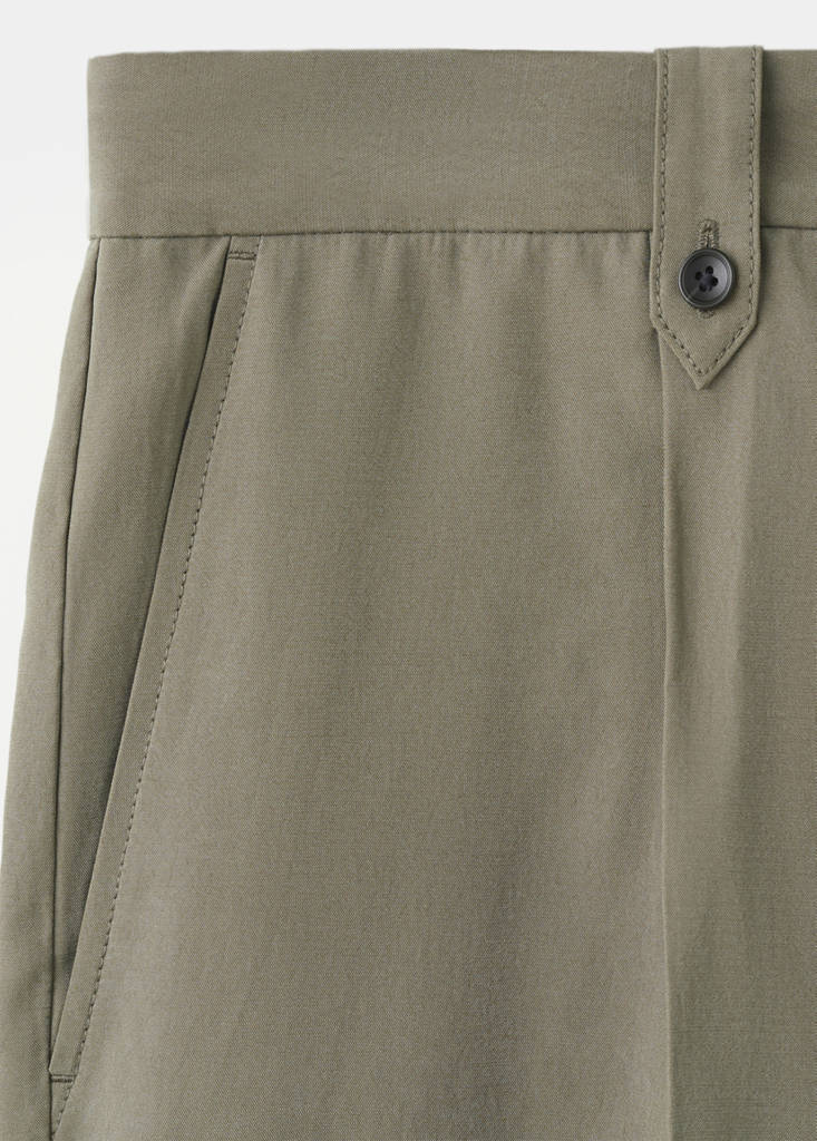 Modal cotton cargo bermuda shorts — Mink Grey