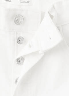 Denim shorts with frayed hem — White 7