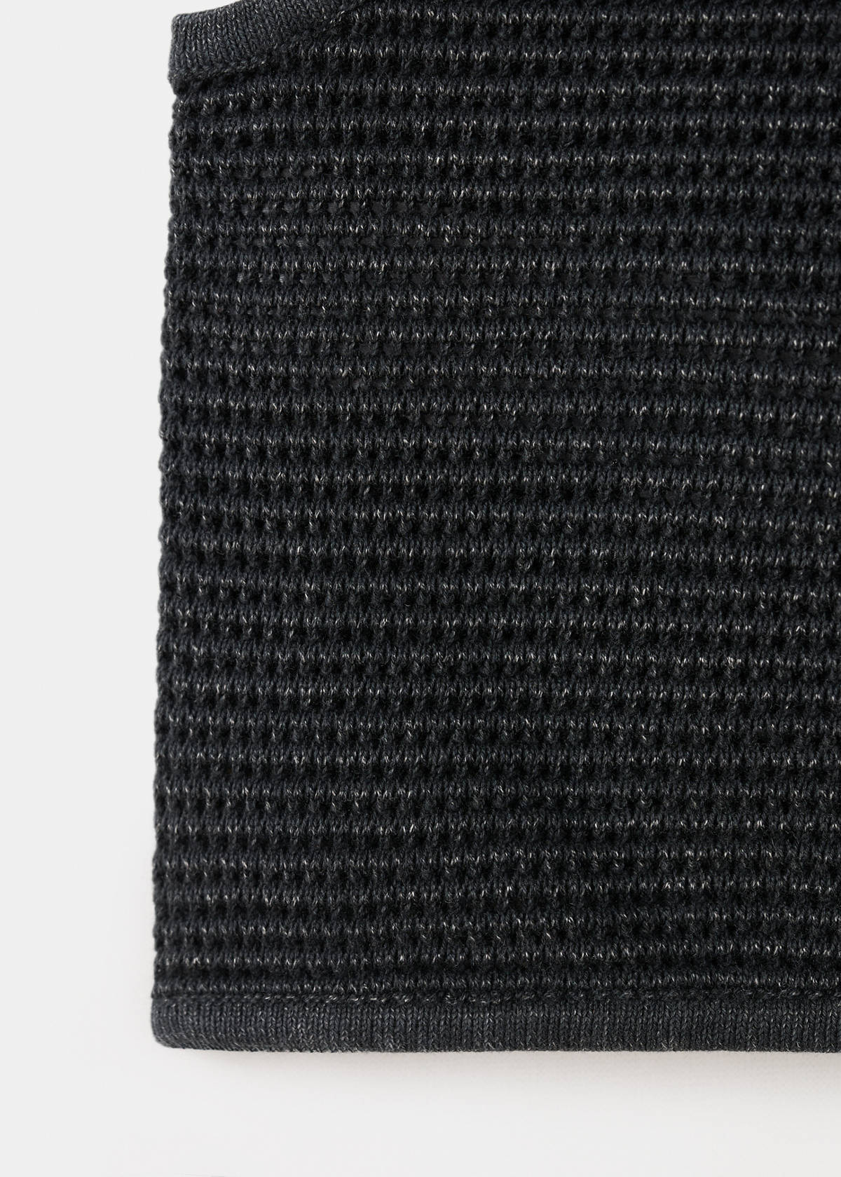 Knitted cropped top — Charcoal