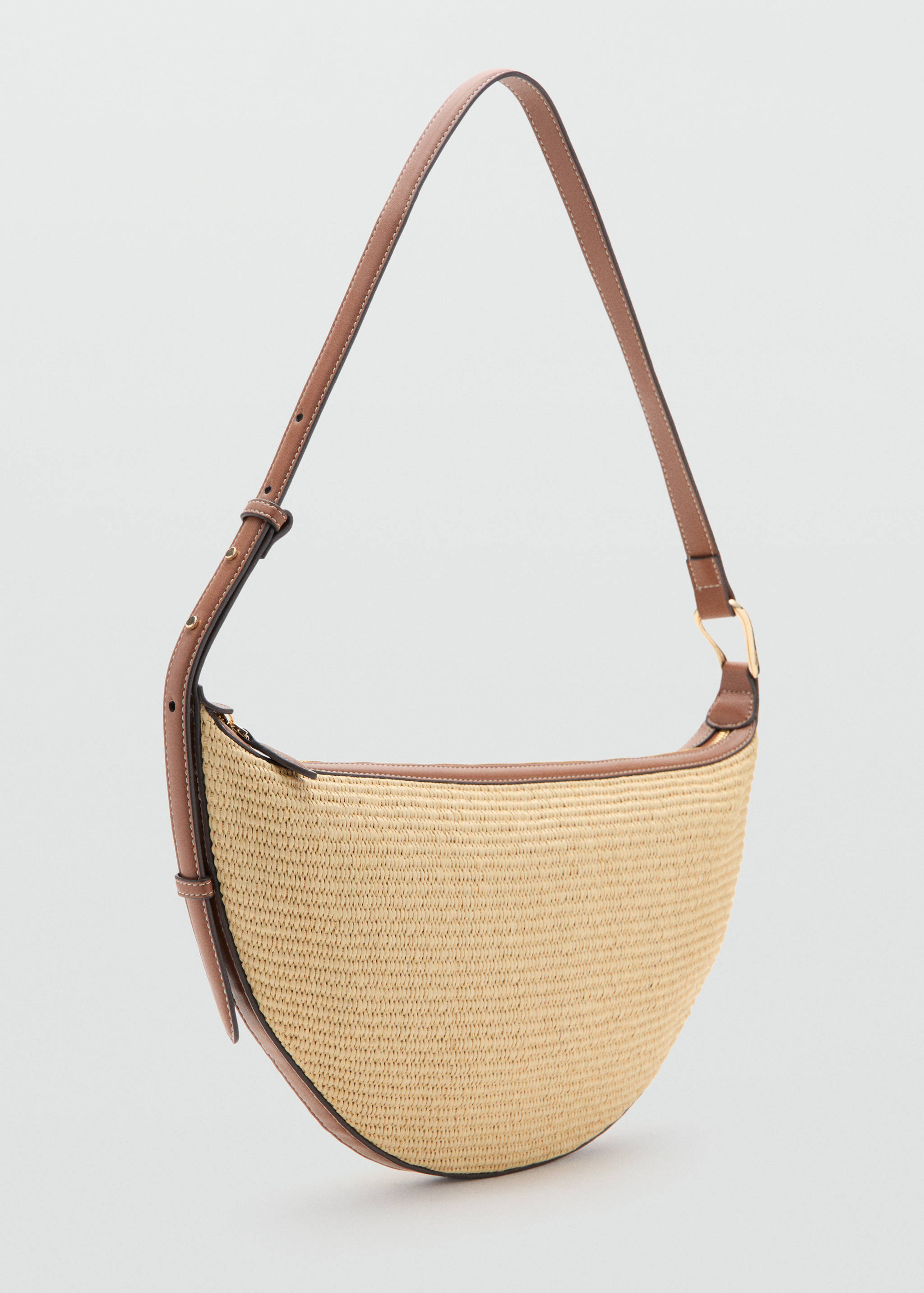 Textured shoulder bag - Medium plane