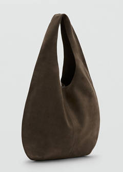 Suede drawstring bag — Light/Pastel Brown 1