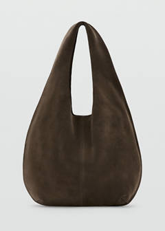 Suede drawstring bag — Light/Pastel Brown 6