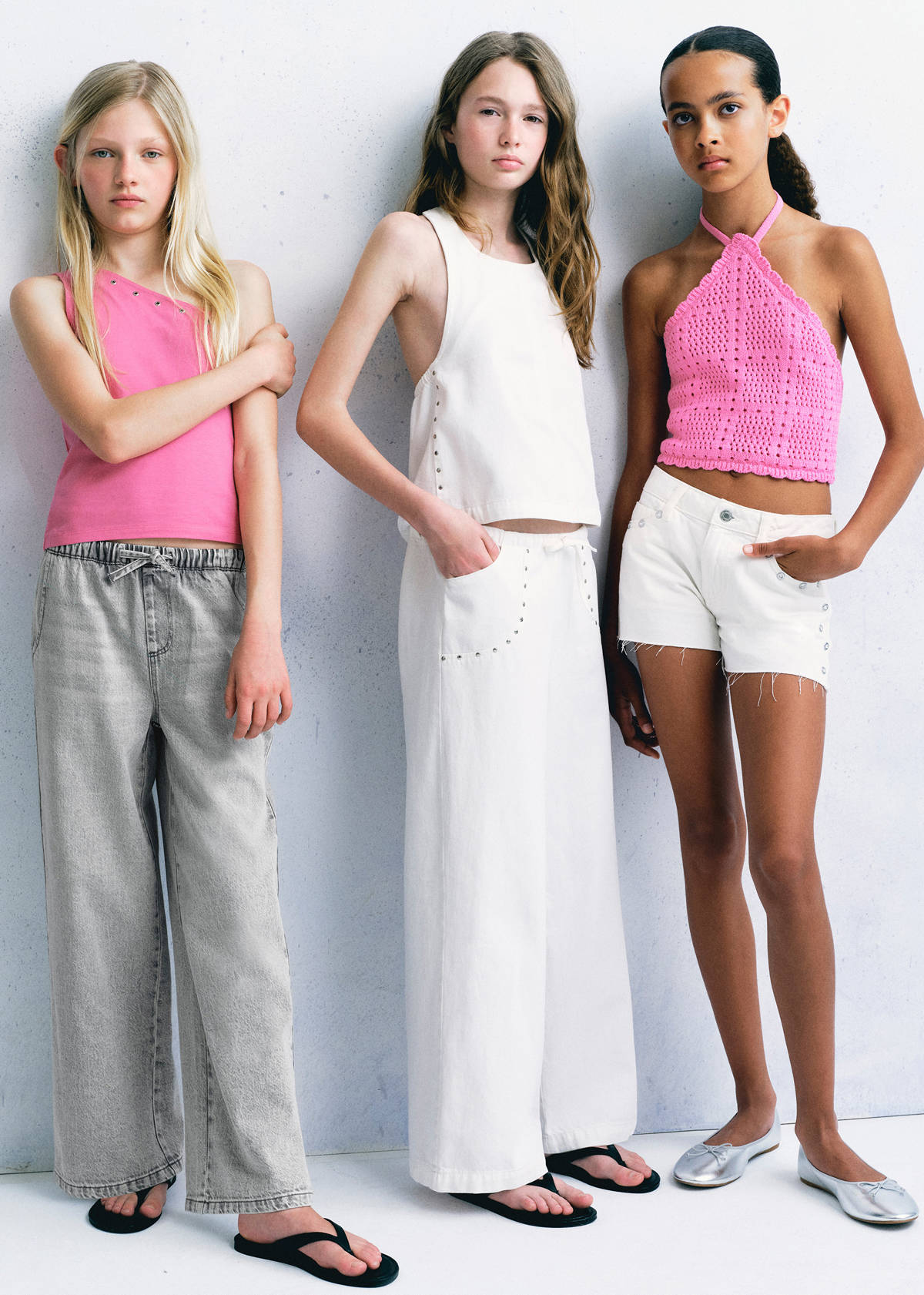Straight-leg jeans with elasticated waistband — Denim Grey
