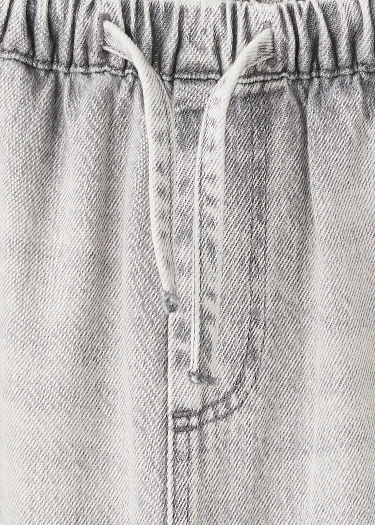 Straight-leg jeans with elasticated waistband — Denim Grey