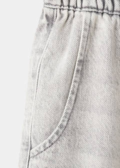 Straight-leg jeans with elasticated waistband — Denim Grey 7