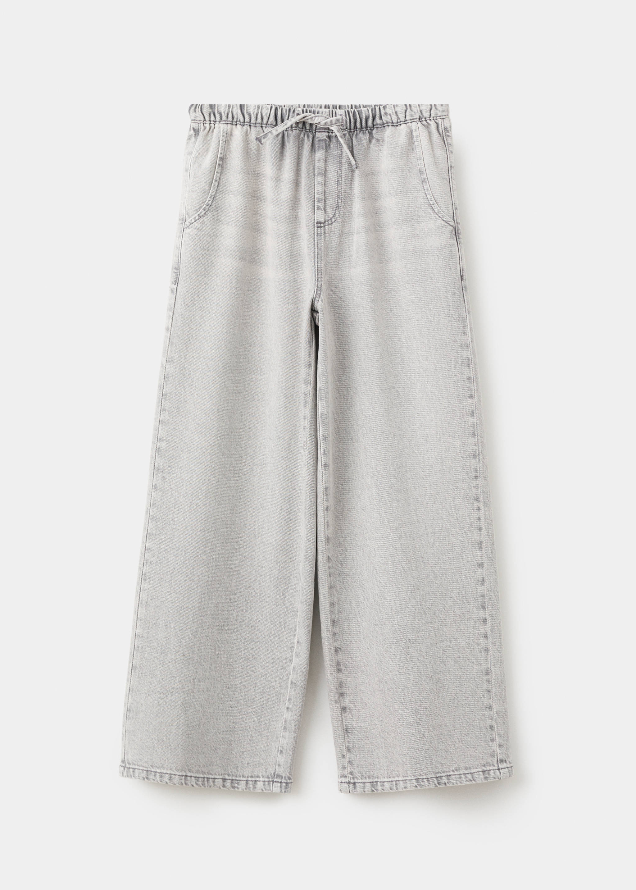 Straight-leg jeans with elasticated waistband - Article without model