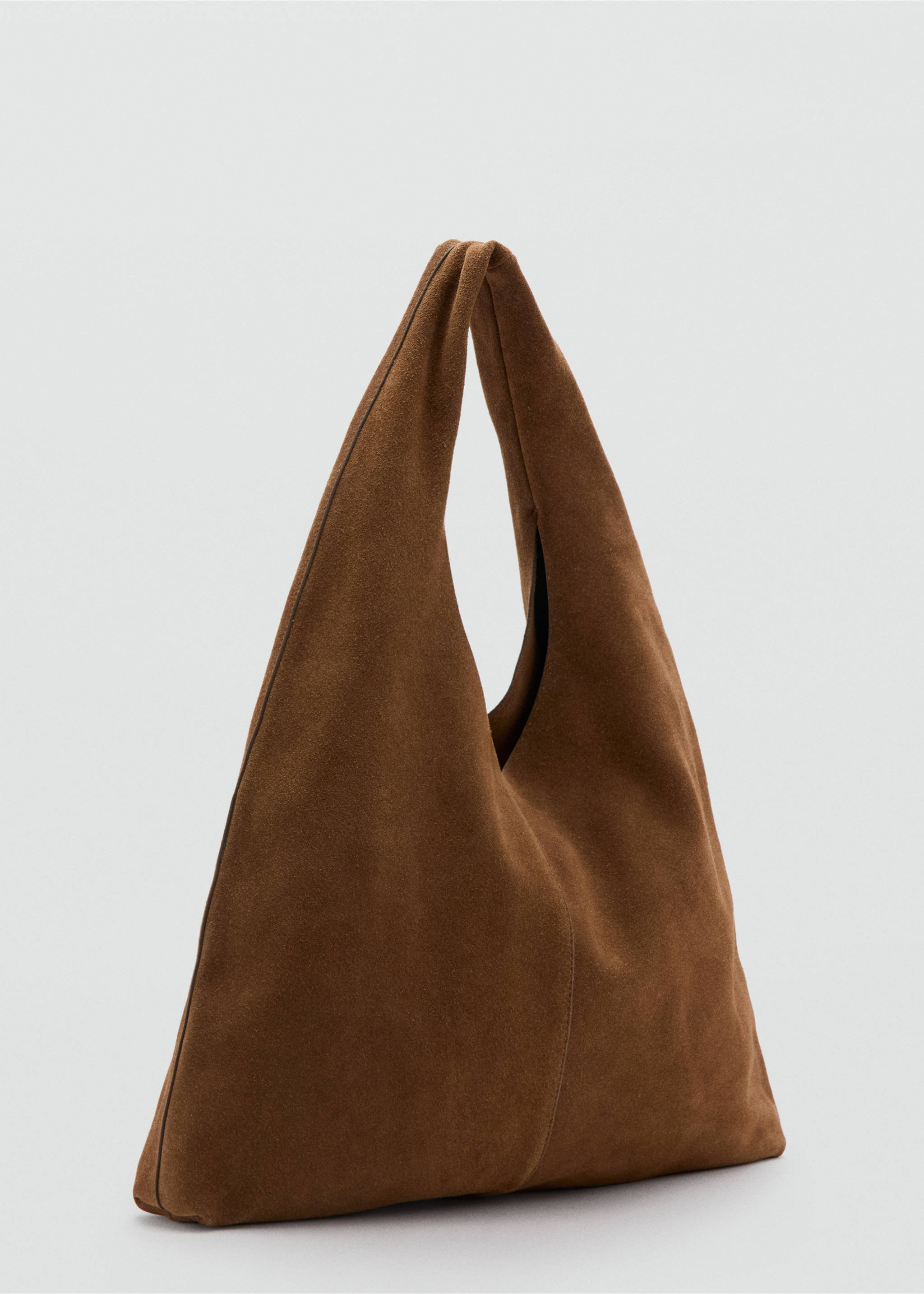 Suede shopper bag - Medium plane, Medium Brown. Ref: 37071351-00.