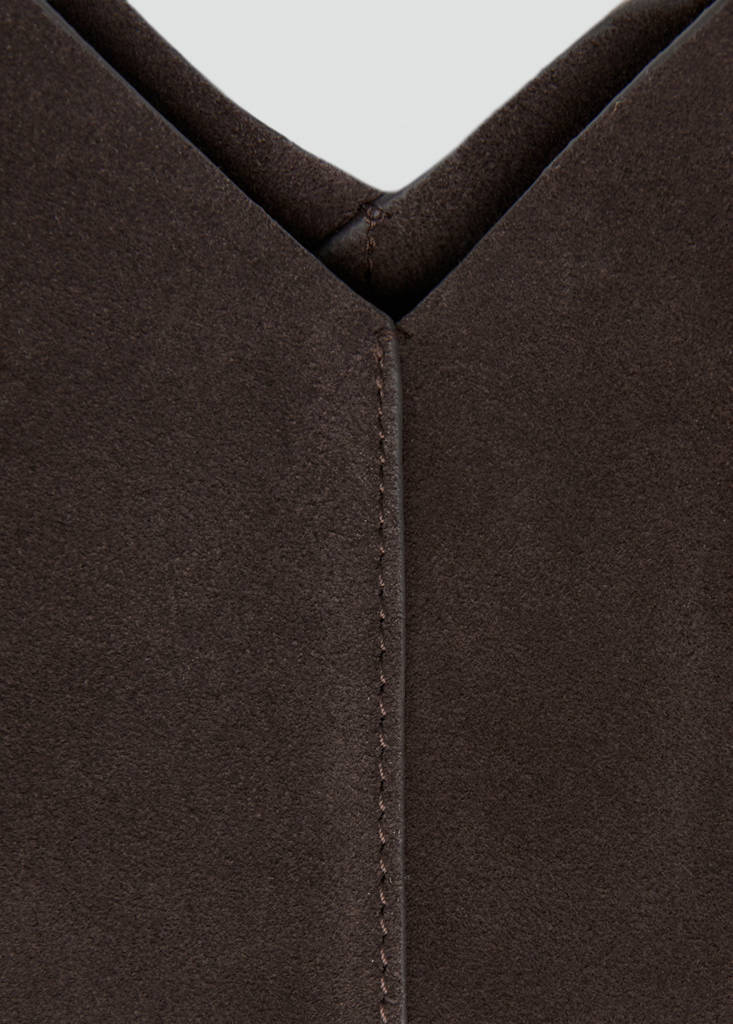 Suede shopper bag — Chocolate