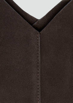 Suede shopper bag — Chocolate 3