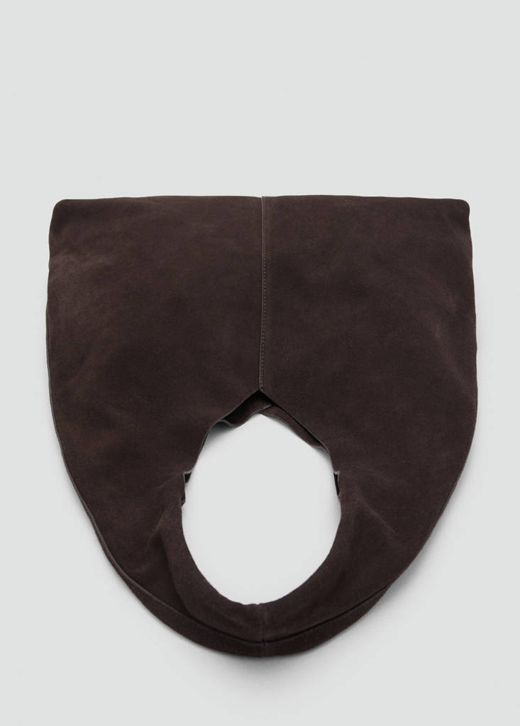 Suede shopper bag — Chocolate
