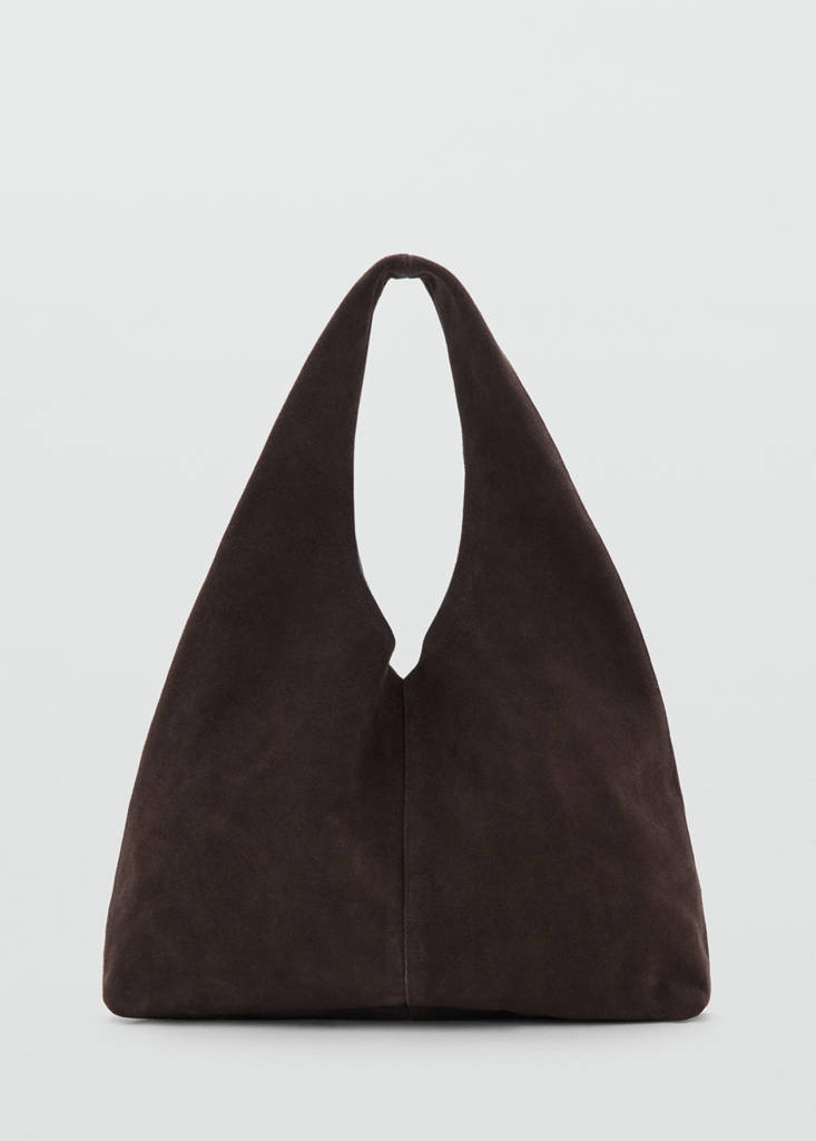 Suede shopper bag — Chocolate