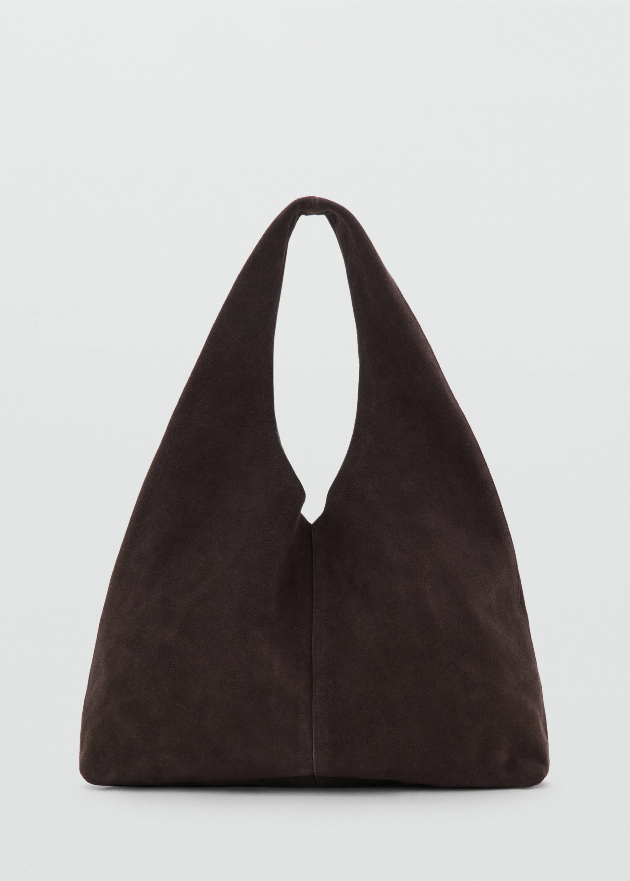 Suede shopper bag - Article without model, Chocolate. Ref: 37071351-00.