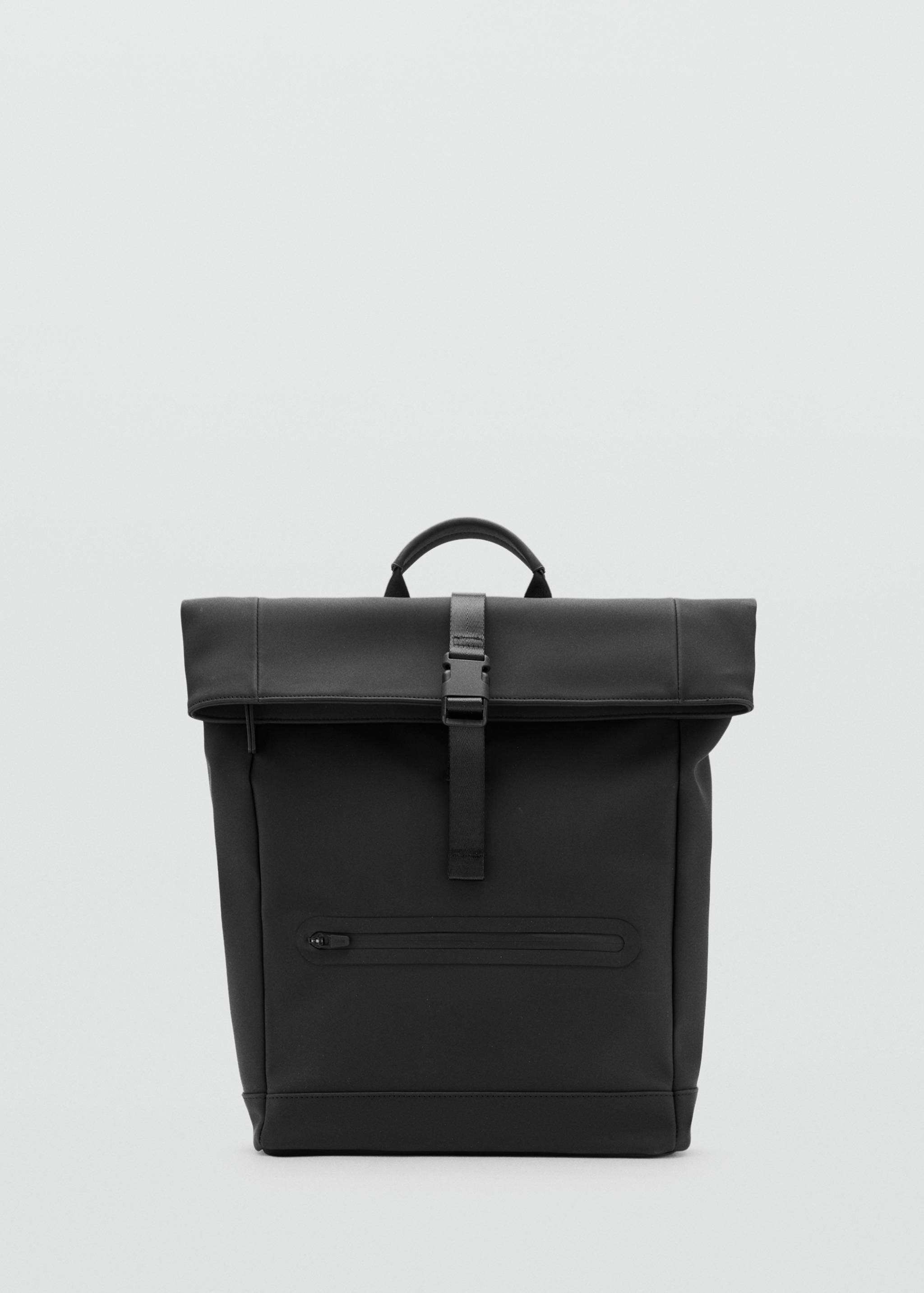 Rubberized backpack with flap closure - Article without model