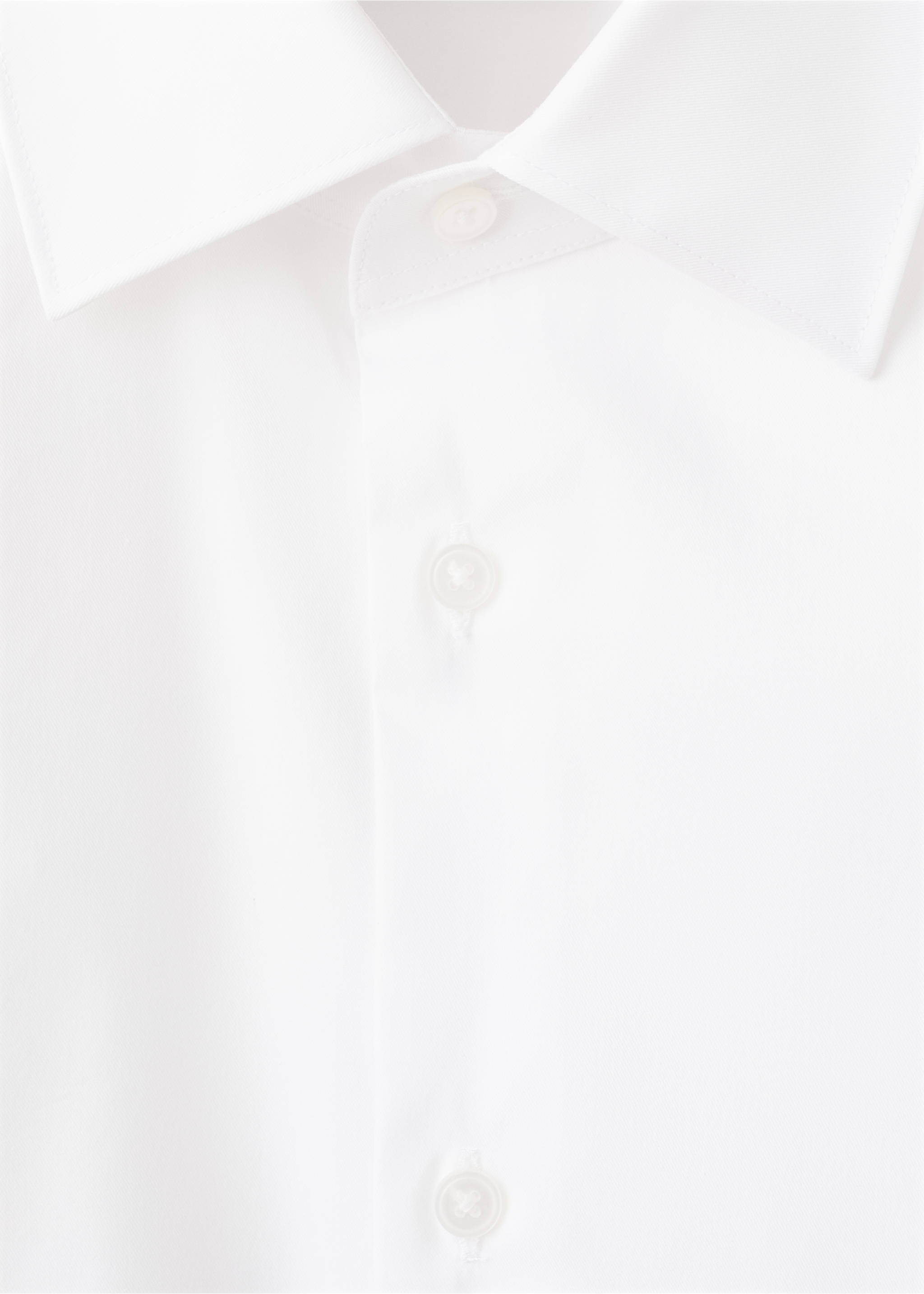 Super slim fit cotton stretch suit shirt - Details of the article 8, White. Ref: 37071355-00.
